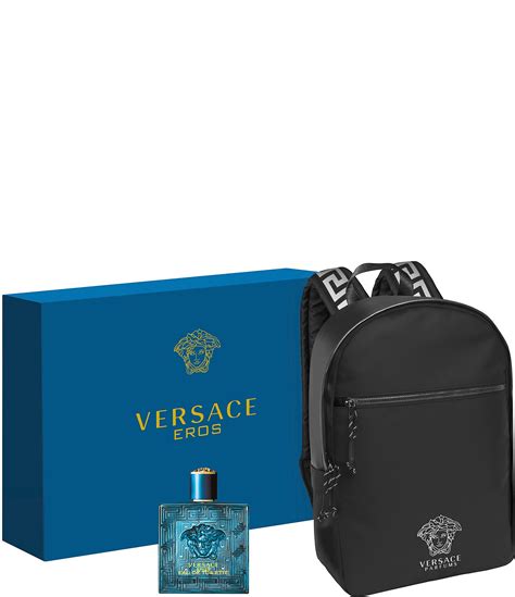 versace backpack and cologne|versace cologne set with backpack.